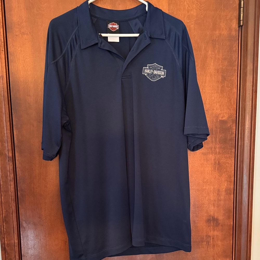 Harley-Davidson Men's Dark Blue Polo Shirt